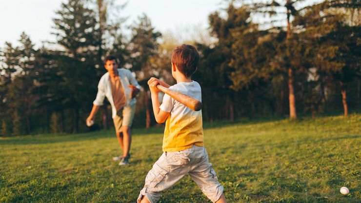 CENTOGENE Father and Son Playing Baseball